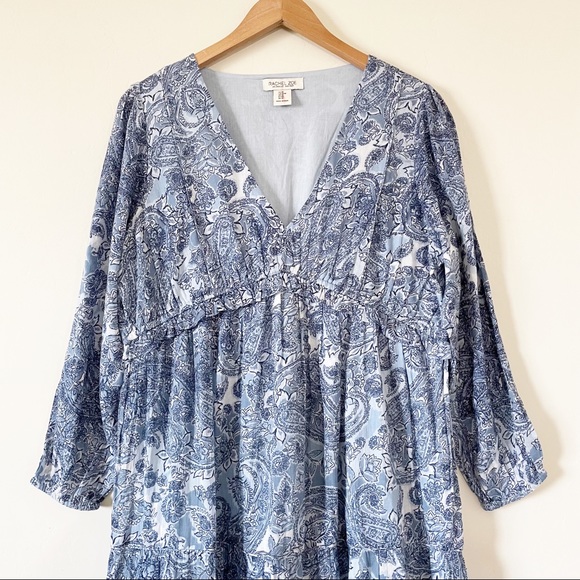 Rachel Zoe Paisley Long Sleeve Maxi Dress - Picture 2 of 9